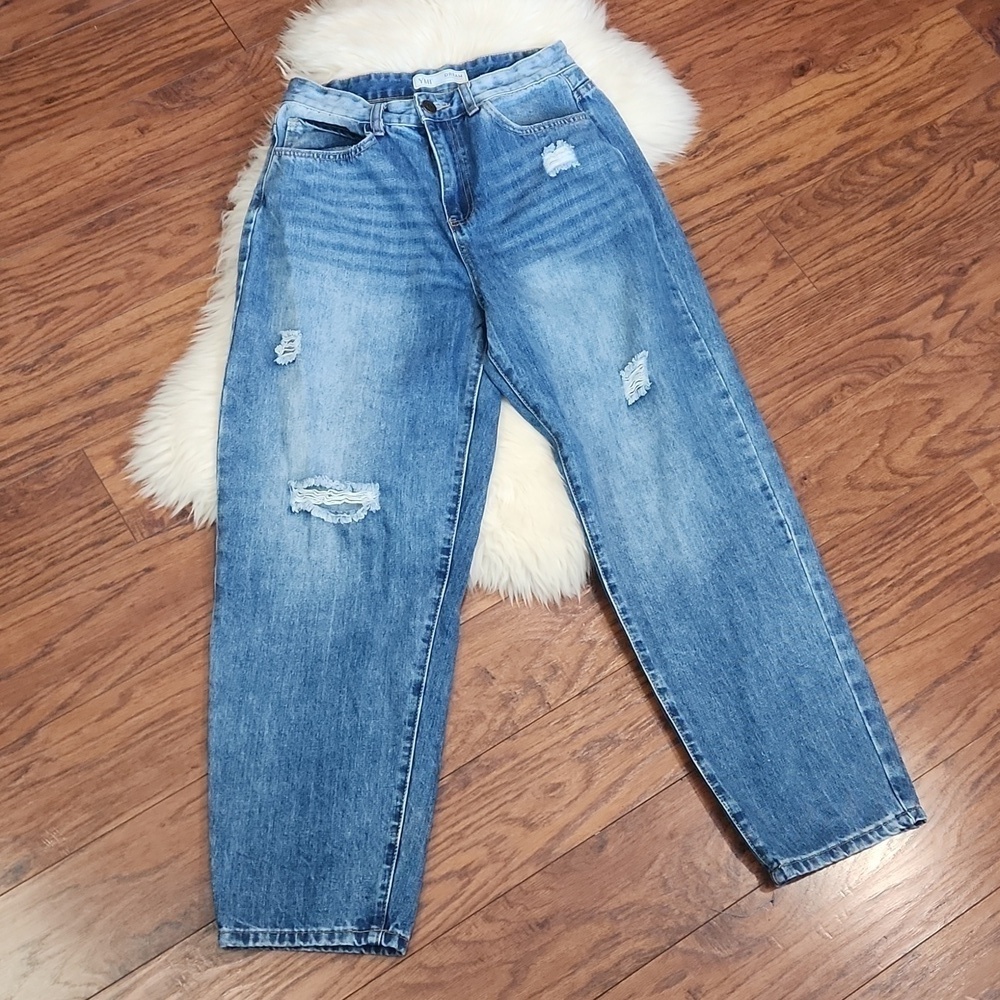 YMI Wide Leg Distressed Jean's - Picture 3 of 6